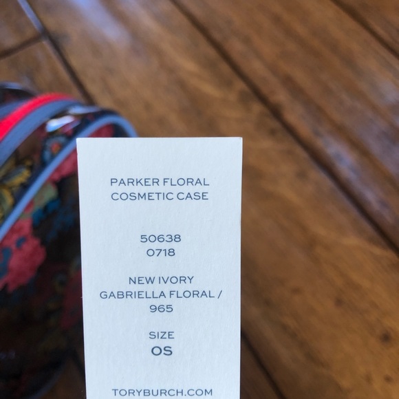 NWT Tory Burch floral clear cosmetic travel pouch - Picture 6 of 6